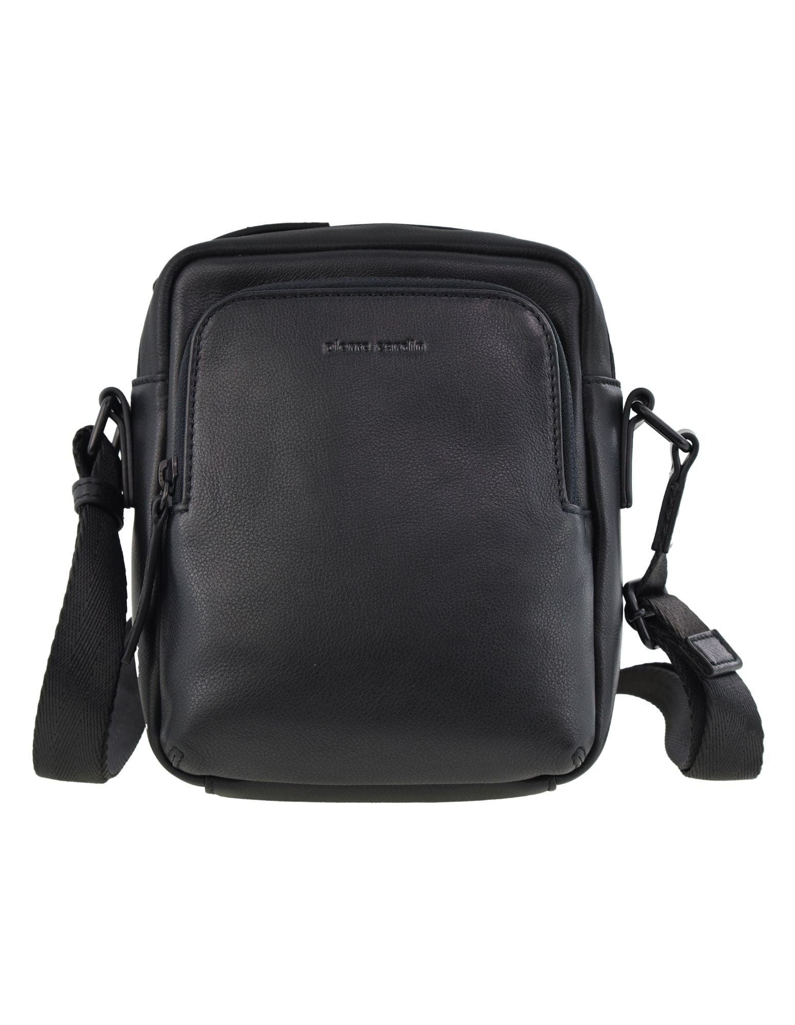 Pierre Cardin Men's Leather Classic Shoulder Crossbody Bag 18x19cm Black - Image 2