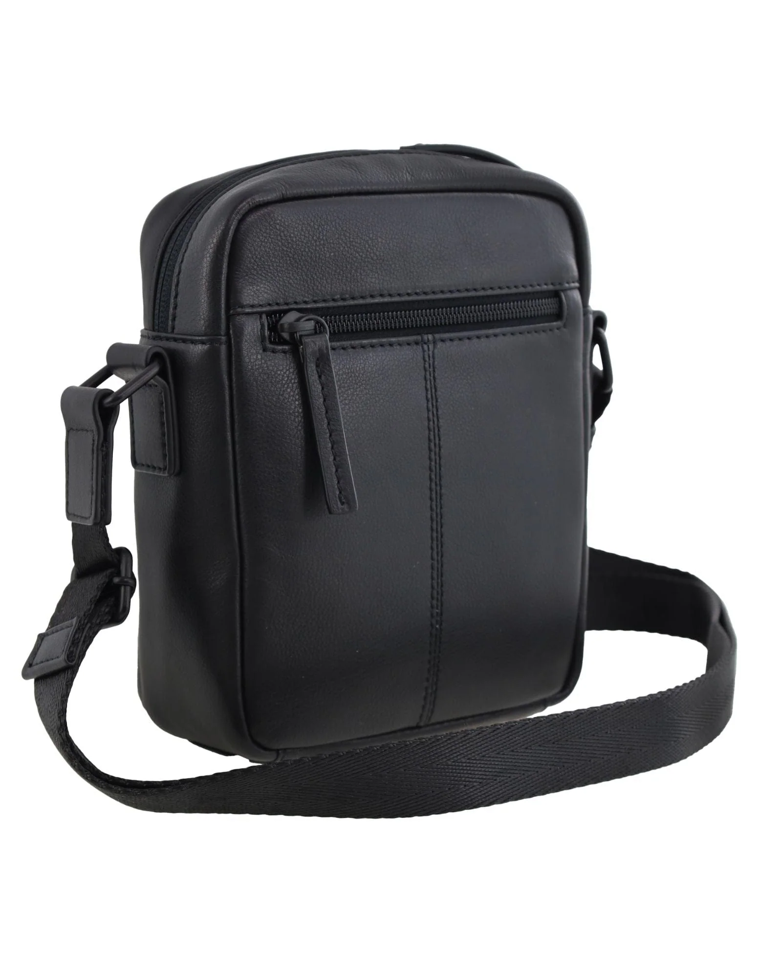 Pierre Cardin Men's Leather Classic Shoulder Crossbody Bag 18x19cm Black - Image 8