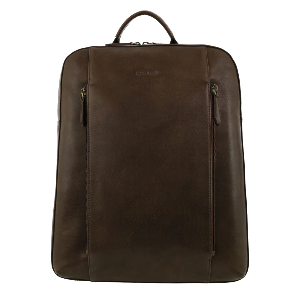 Pierre Cardin Men's Leather Functional Business/Laptop Backpack Bag 40cm Oak - Image 4