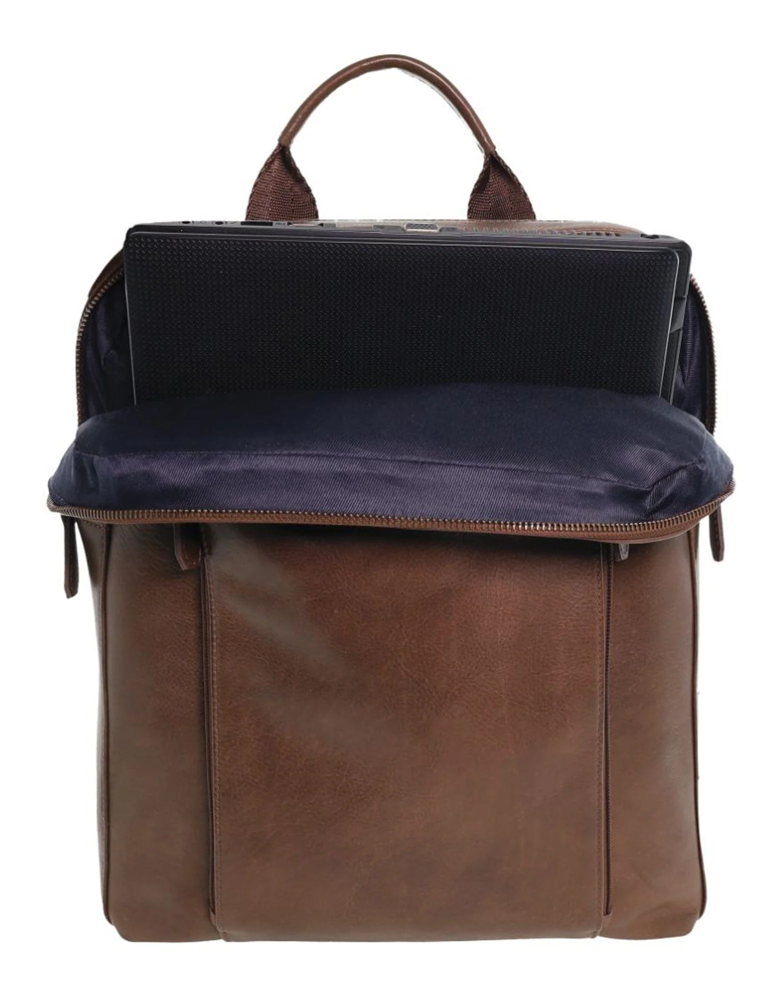Pierre Cardin Men's Leather Functional Business/Laptop Backpack Bag 40cm Oak - Image 7