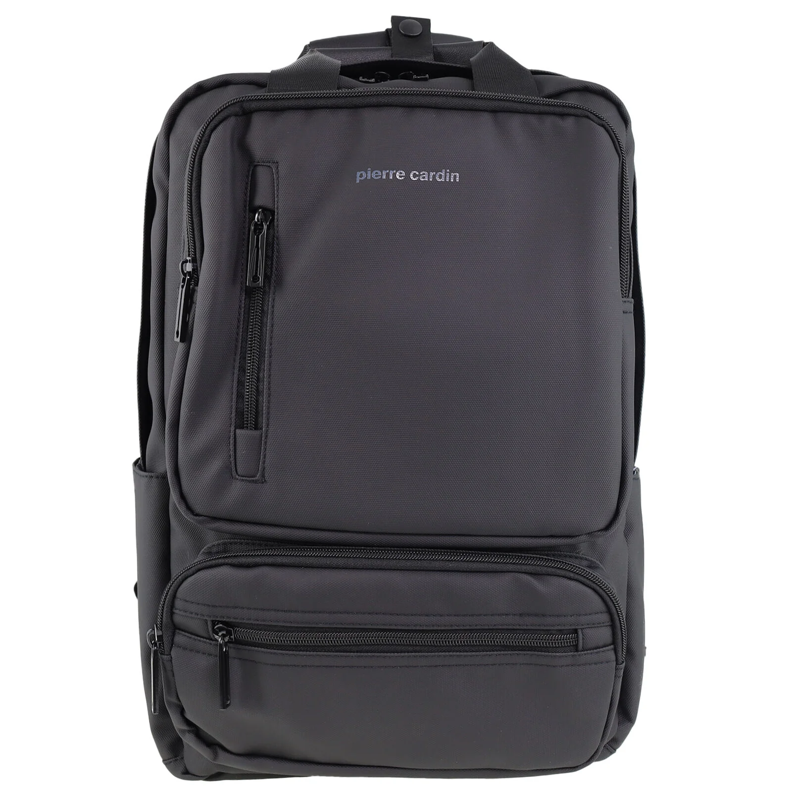 Pierre Cardin Mens Nylon Computer/Business Backpack Bag - Black - Image 3