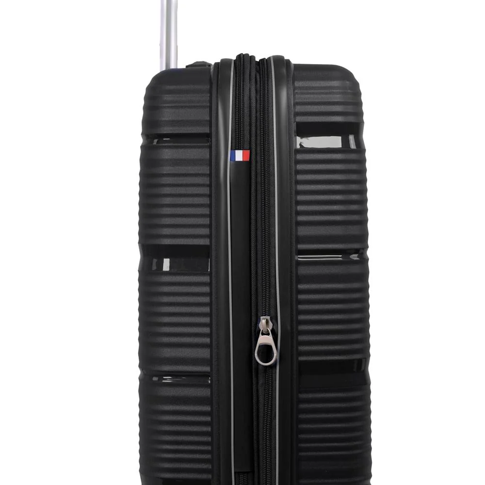 Pierre Cardin Normandy Medium 117L Hard Shell Case Suitcase Travel Luggage Black - Image 4