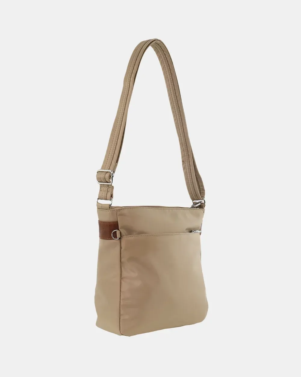 Pierre Cardin Nylon Cross Body Bag Slash Proof Shoulder Anti-Theft in Camel - Image 6