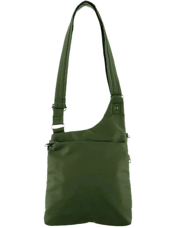 Pierre Cardin RFID Cross Body Bag Travel Anti-Theft Slash Proof - Olive - Image 3