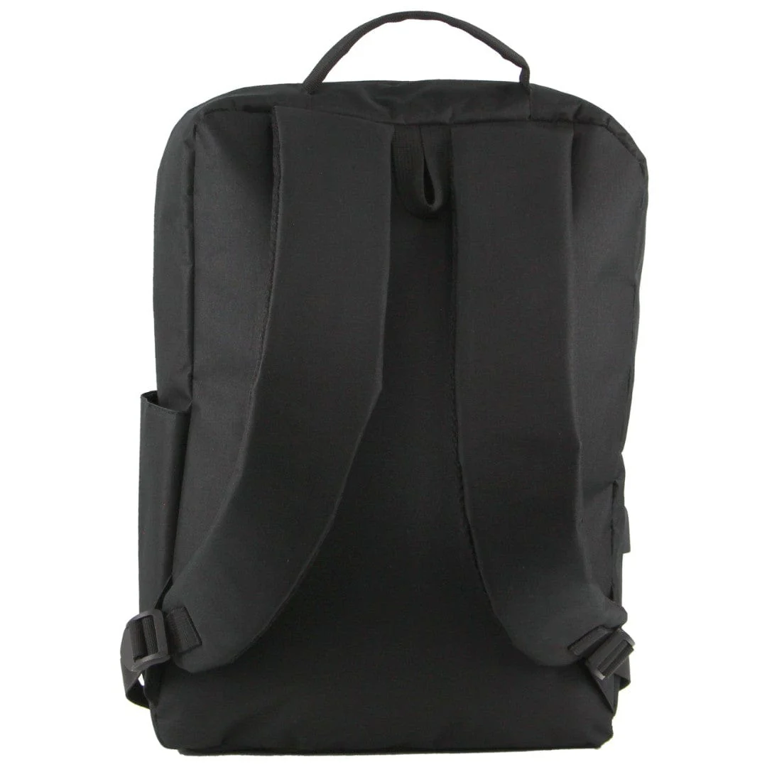 Pierre Cardin Travel Backpack with USB Port - Black - Image 5