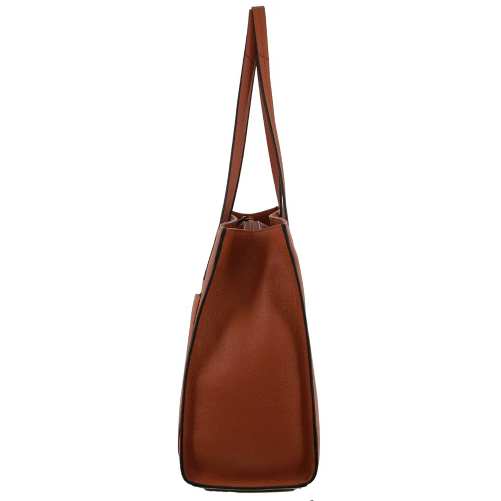 Pierre Cardin Women's Casual Leather Shoulder Tote Bag 39.5x27.5cm Cognac - Image 2