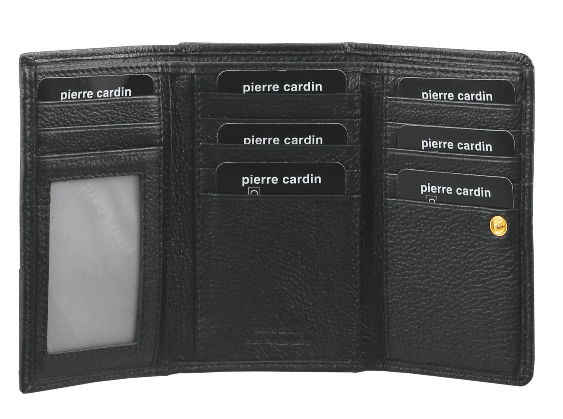 Pierre Cardin Women's Leather Tri-Fold Protected RFID Wallet 14cm Black - Image 3