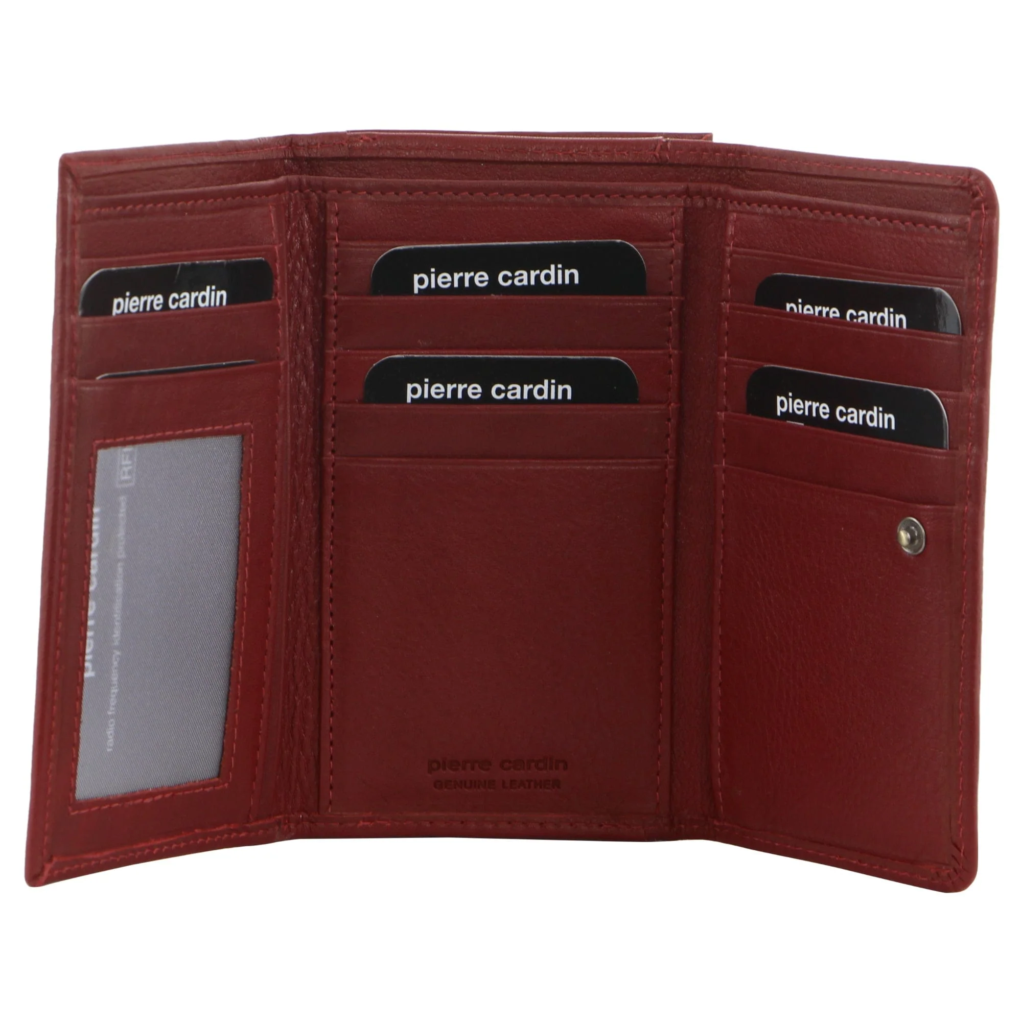Pierre Cardin Women's Leather Tri-Fold Protected RFID Wallet 14cm Red - Image 3