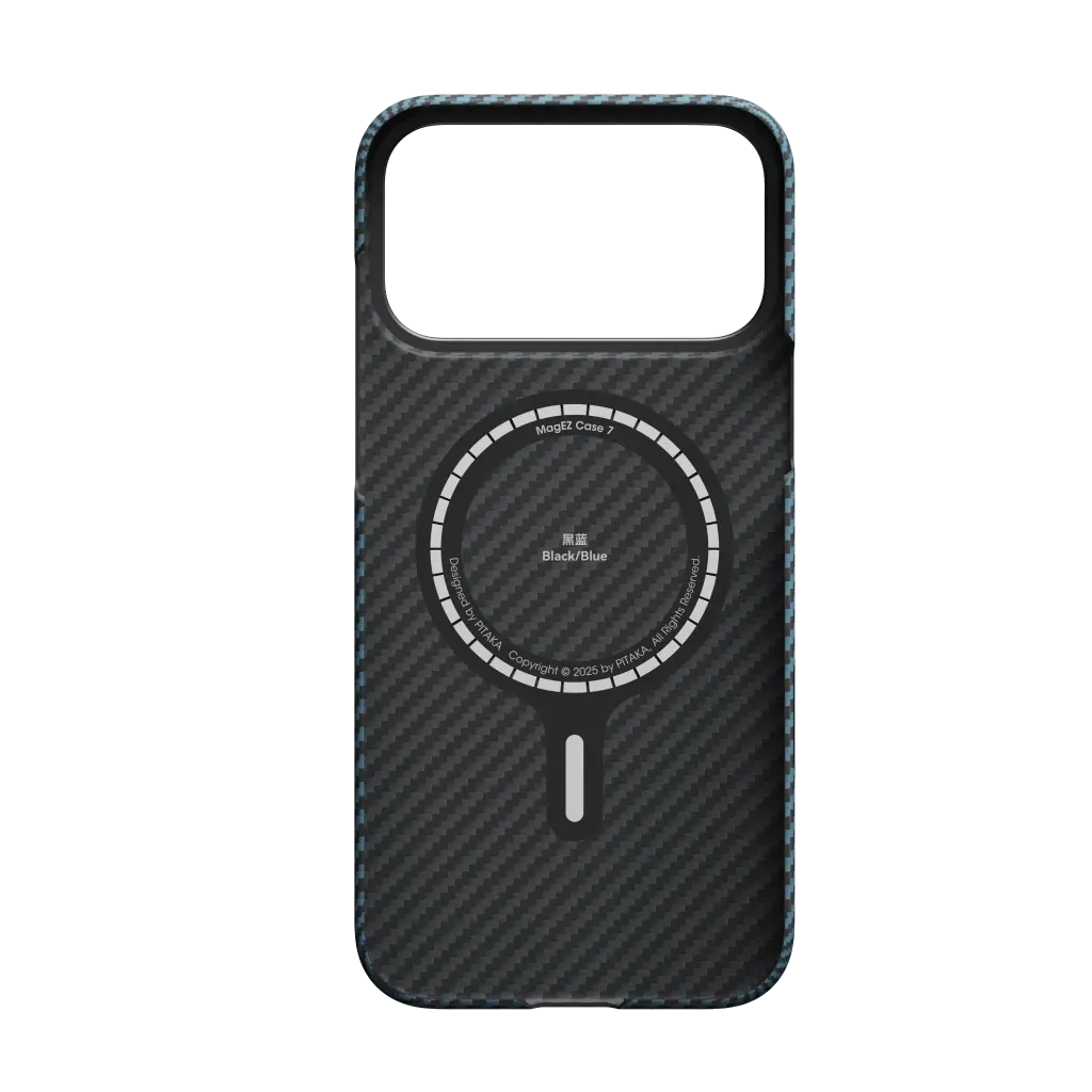 PITAKA Aramid Fibre Ultra-Slim Case for iPhone 17 Pro Max Black/Blue - Image 2