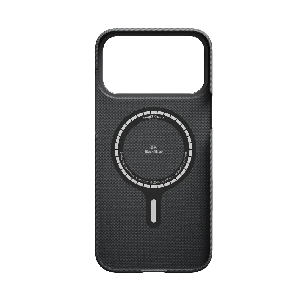 PITAKA Aramid Fibre Ultra-Slim Case for iPhone 17 Pro Max Black/Grey - Image 2