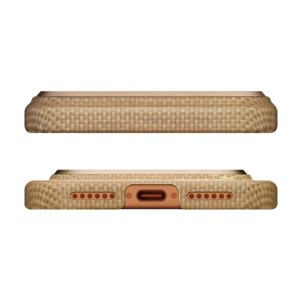 PITAKA Aramid Fibre  Ultra-Slim Case  for iPhone 17 Pro Max Golden Glint - Image 3