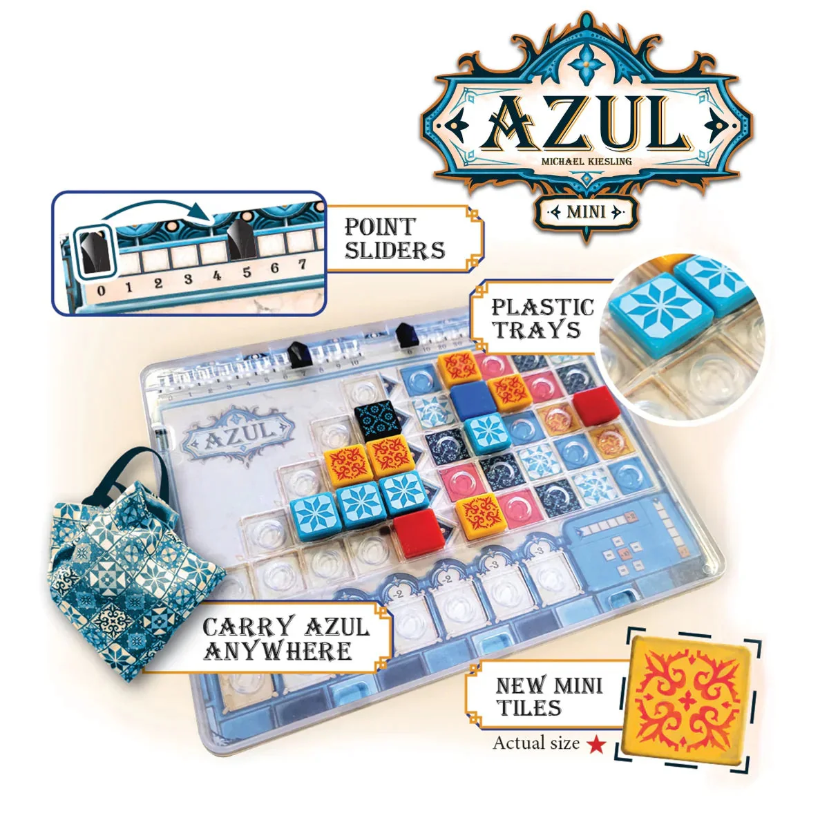 Plan B Games Azul Mini Tabletop Strategy Game - Image 5