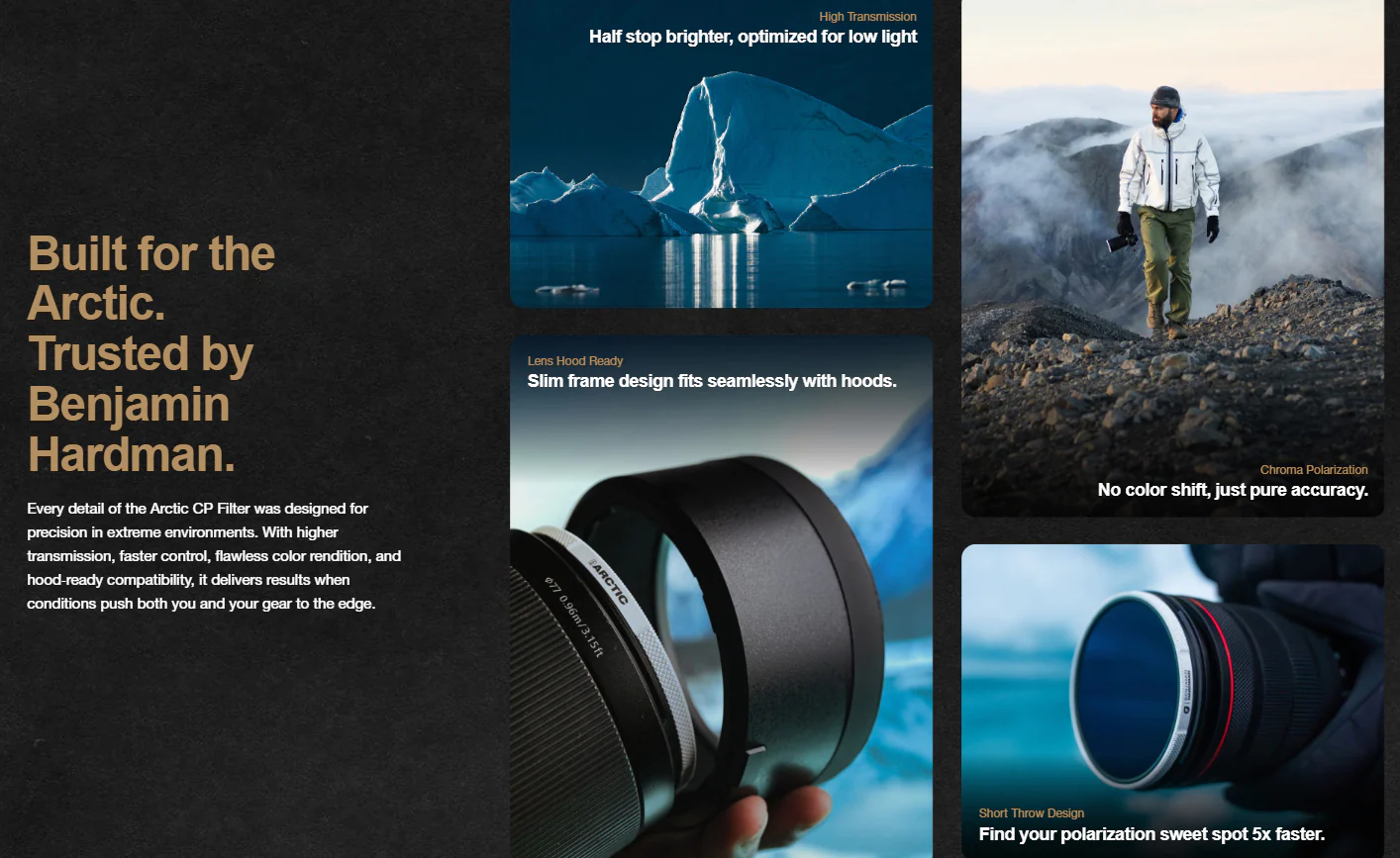 PolarPro Benjamin Hardman Arctic CP Helix MagLock Filter - Image 7