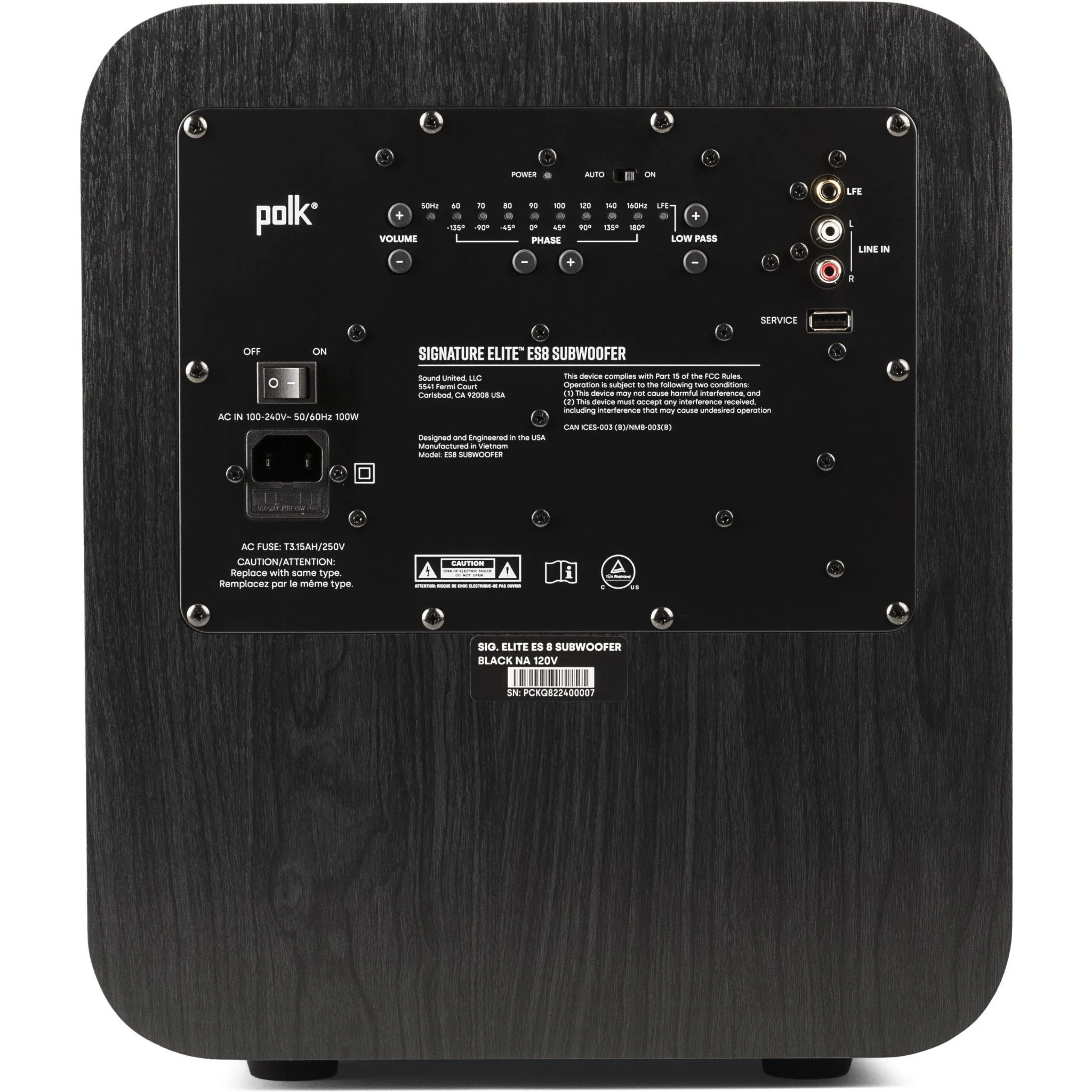 Polk Signature Elite 8" 100W Subwoofer
 (Black) - Image 7