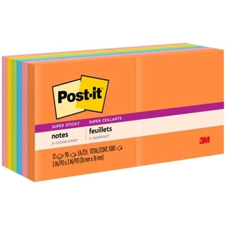 Post-It Super Sticky Notes Rio De Janeiro 76x76mm Cabinet Pack 12 - Image 2