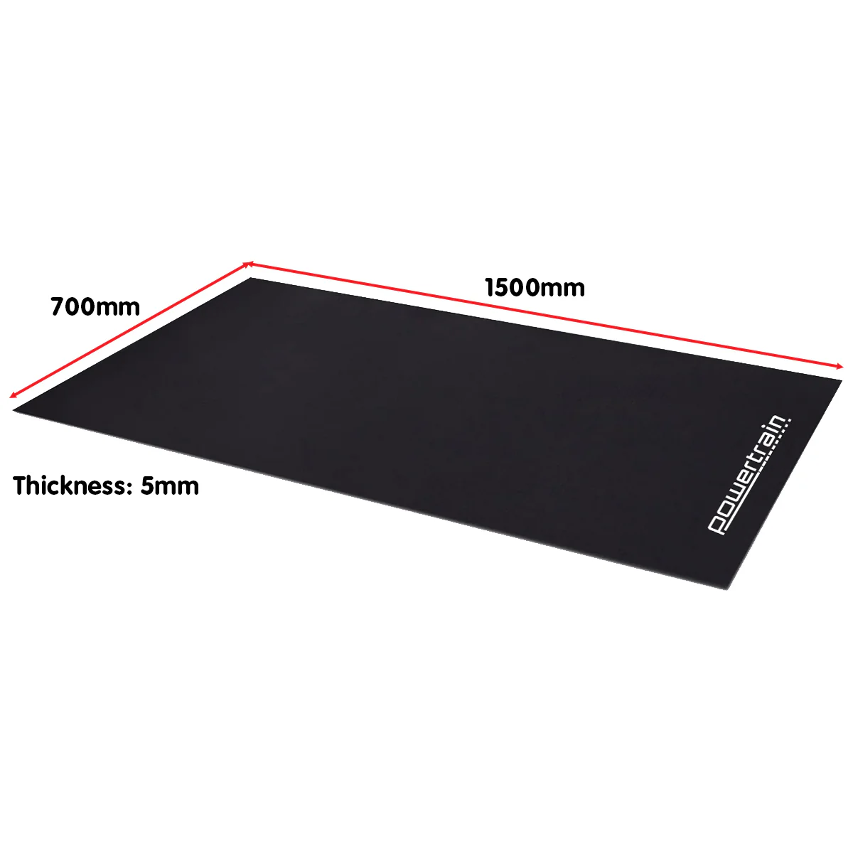 Powertrain 1.5m Exercise Treadmill Equipment Mat Floor Protection Home Gym - Image 2