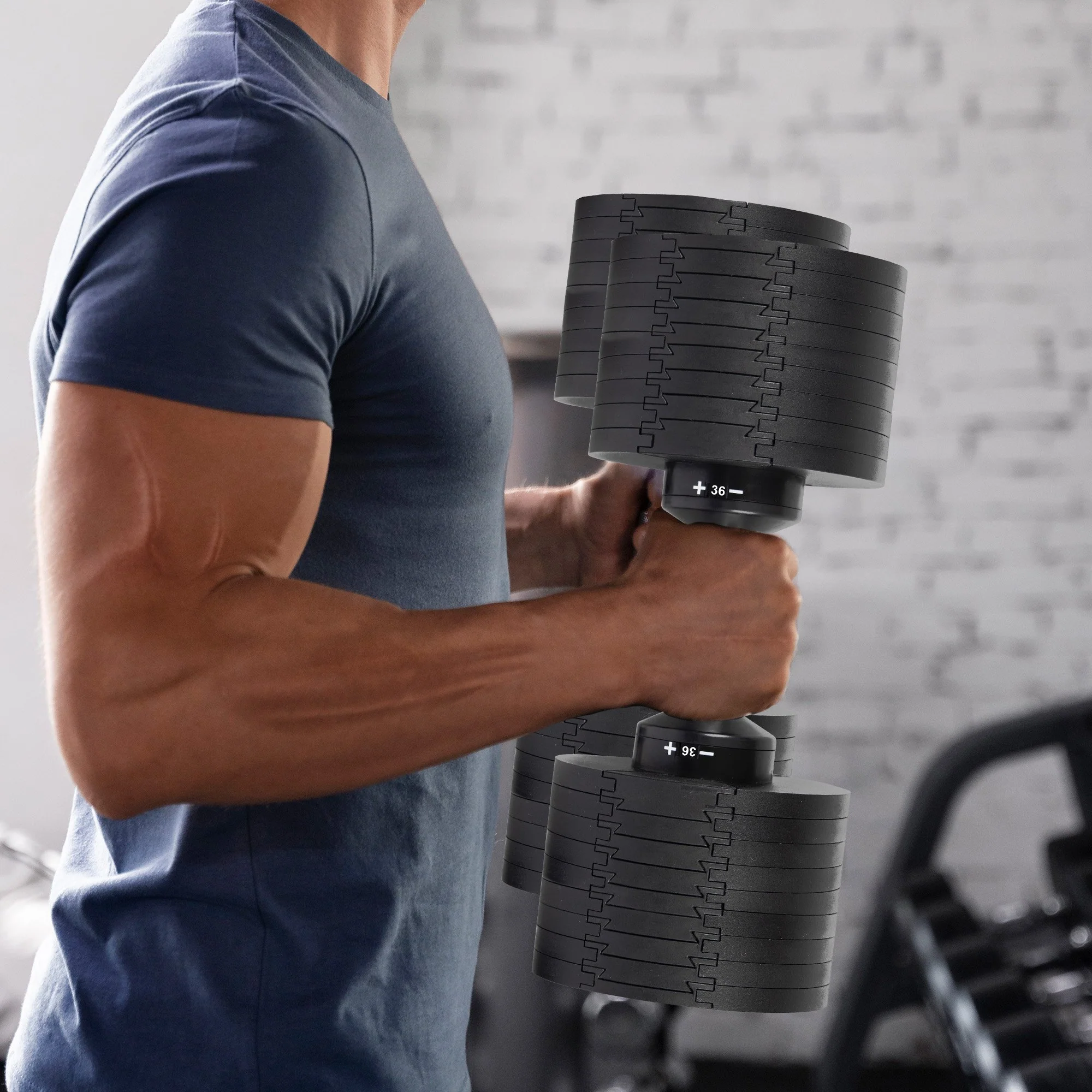 Powertrain 2 x 36kg Eon Dial-Up Adjustable Dumbbell - Image 8