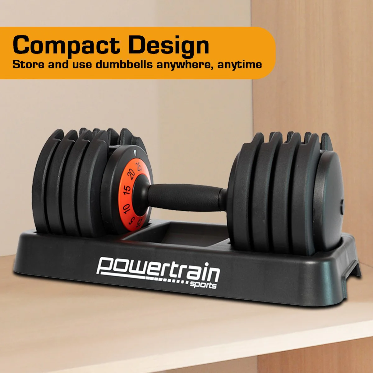 Powertrain 25kg GEN2 Pro Adjustable Dumbbell Weights - Image 4