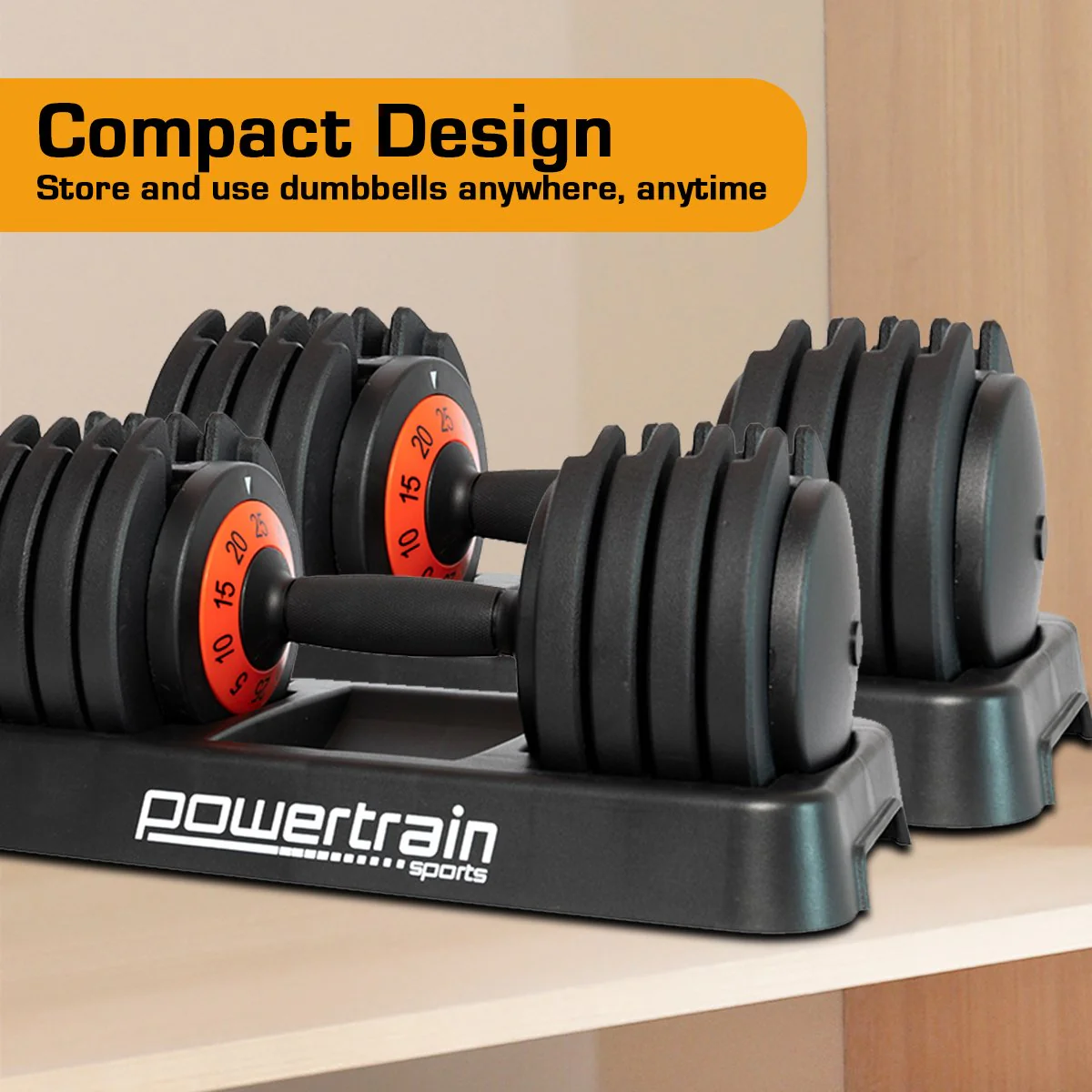 Powertrain 50kg GEN2 Pro Adjustable Dumbbell Set - Image 3