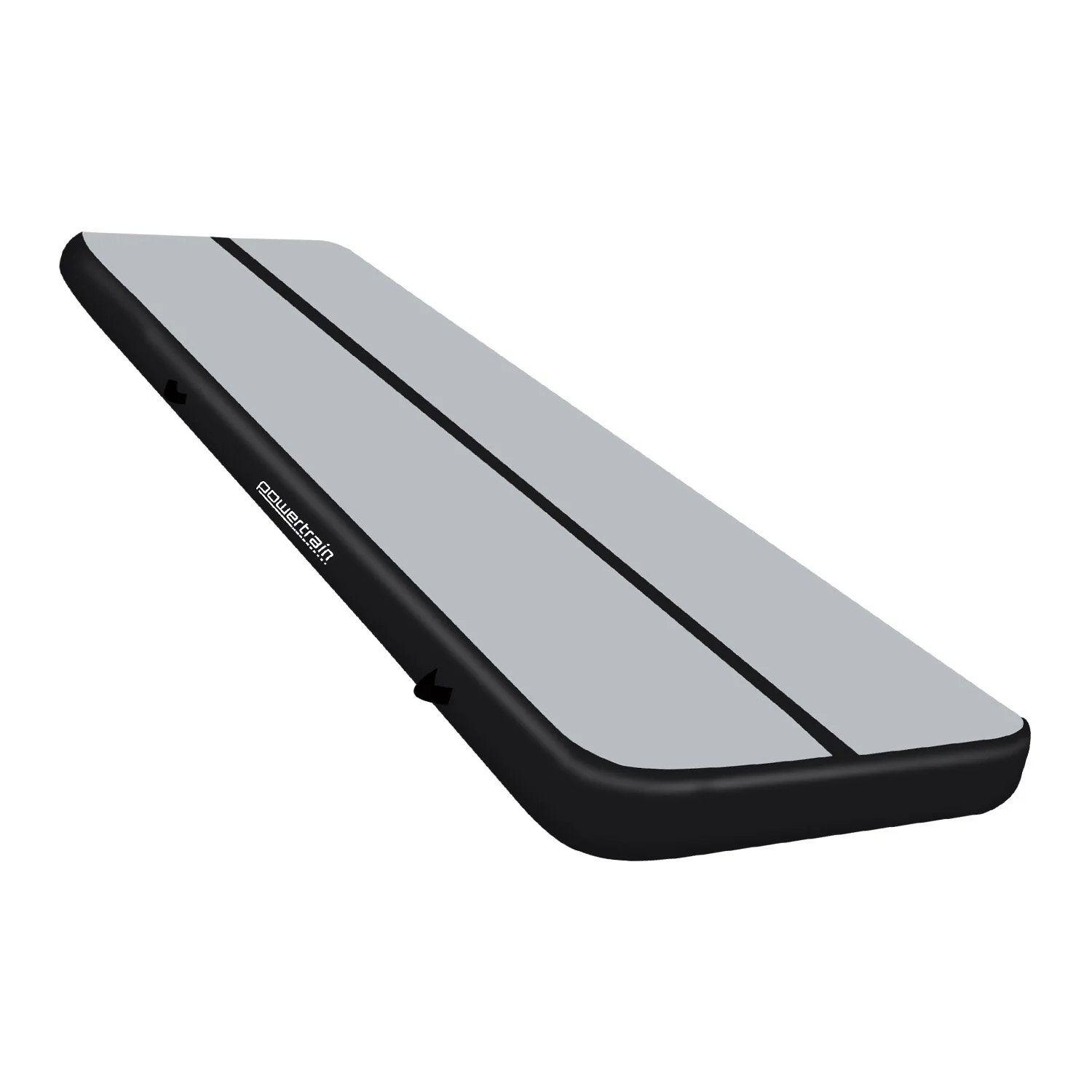 Powertrain 6m x 2m x 20cm Air Track Gymnastics Mat Tumbling Exercise (Grey Black)