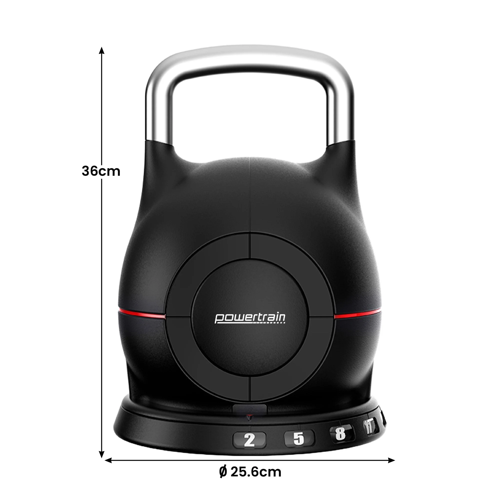 Powertrain Adjustable Kettlebell 20kg 7-in-1 Set - Image 2