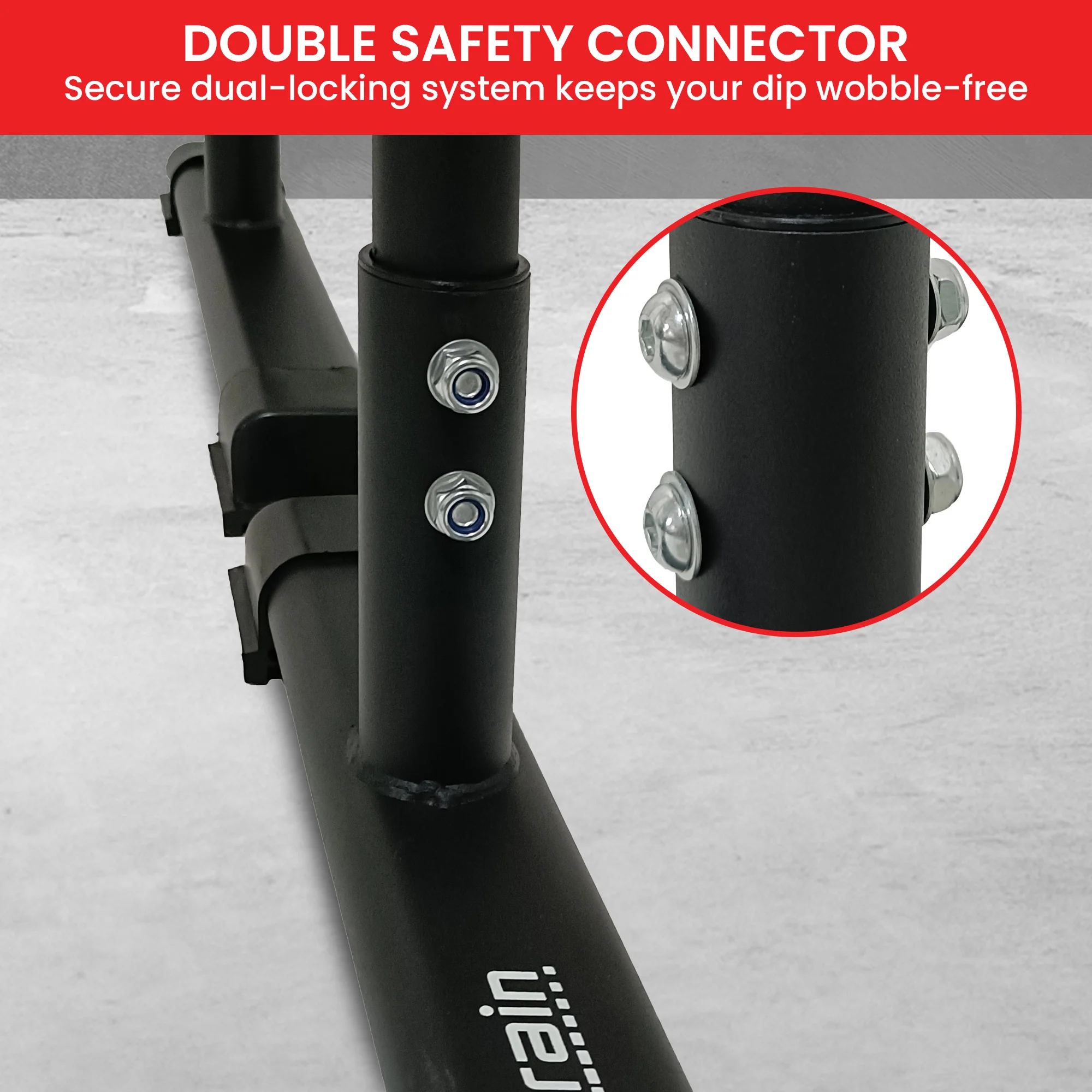 Powertrain Dip Bars Pair Load Capacity Separated Type Push-up Bars 200kg - Image 4