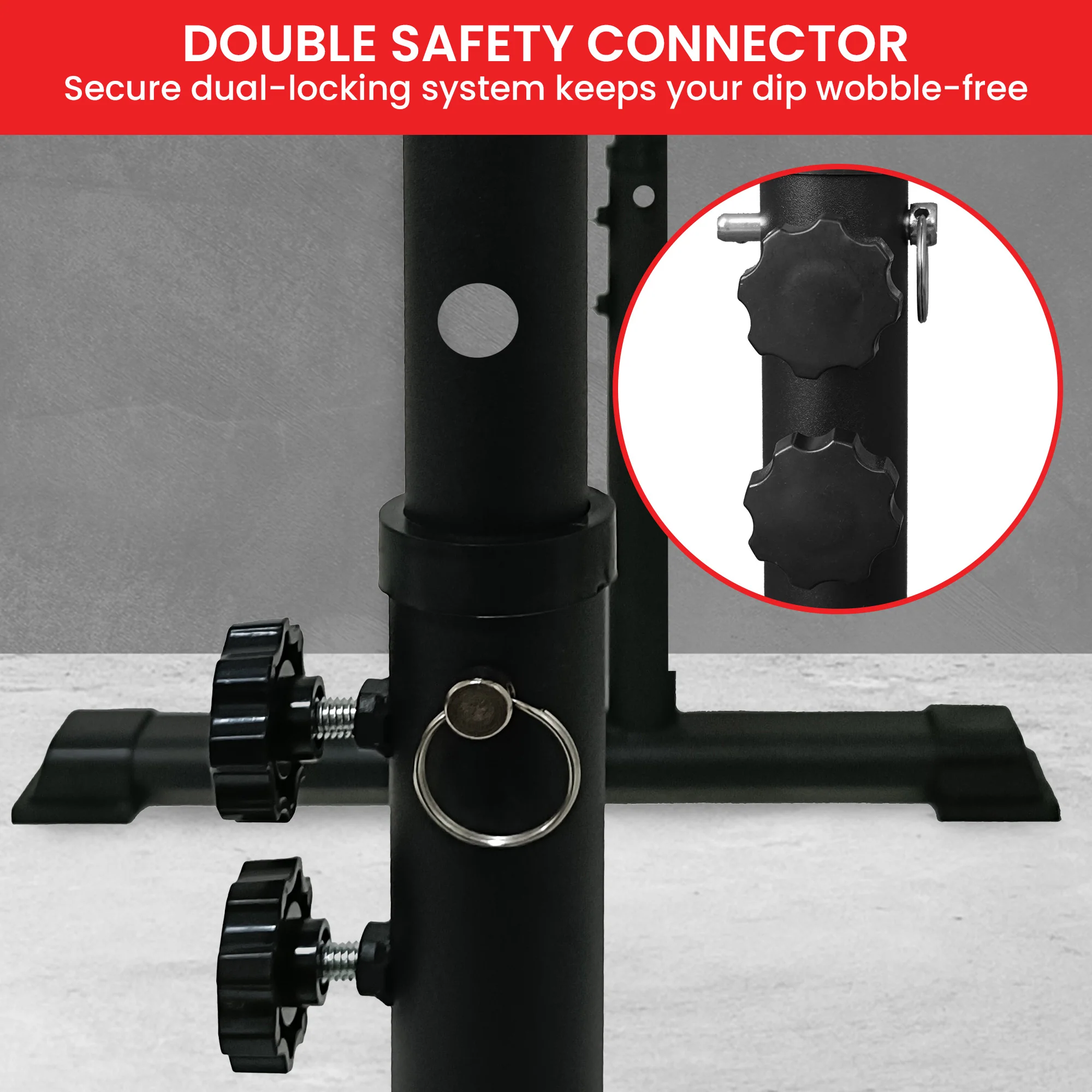 Powertrain Height-Adjustable Dip Bars Pair Load Capacity Separated Type 200kg - Image 5