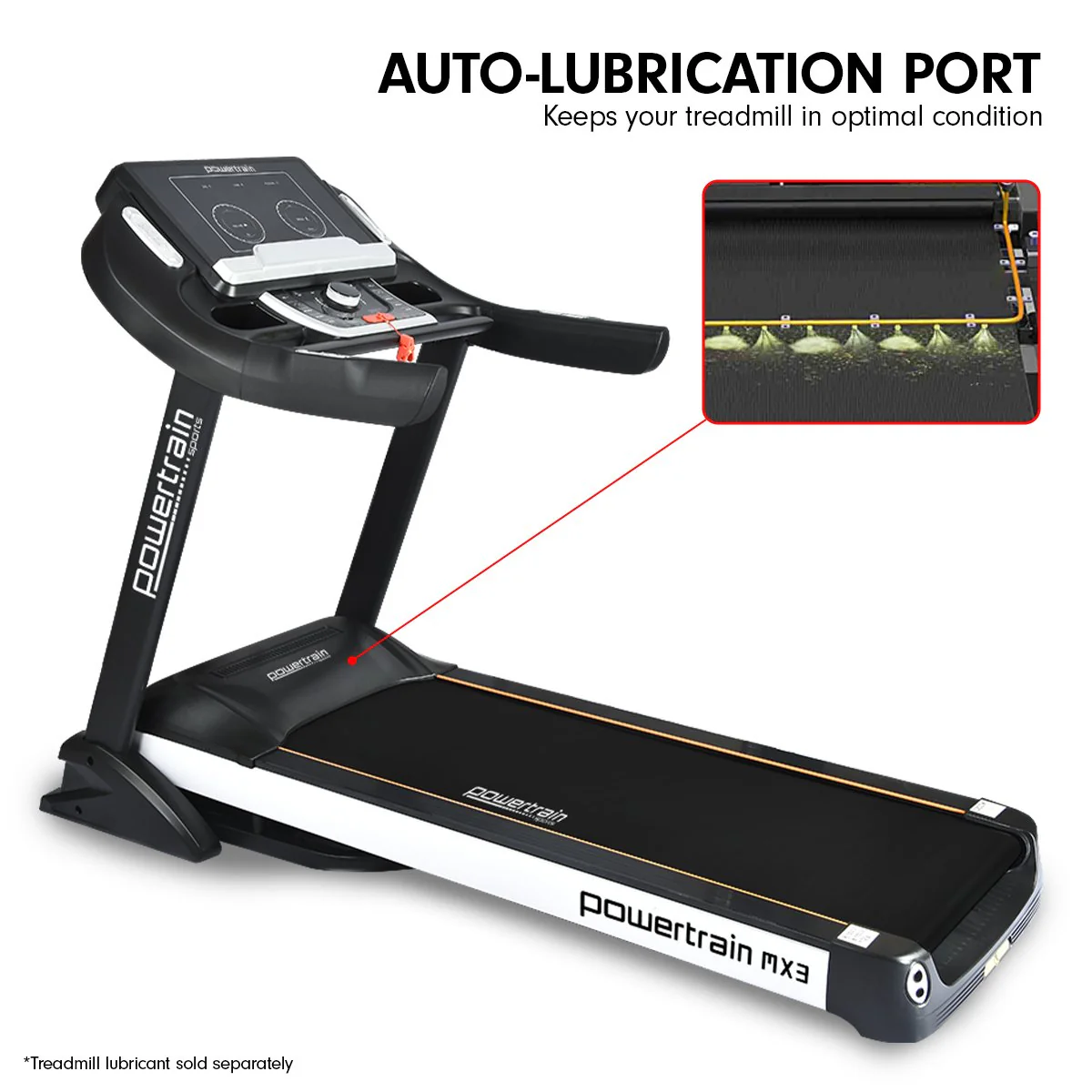 Powertrain MX3 Treadmill 580mm Belt 20km/h 3.5HP - Image 5