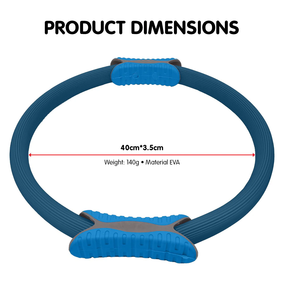 Powertrain Pilates Ring Band Yoga Home Workout Exercise Band - Blue - Image 5