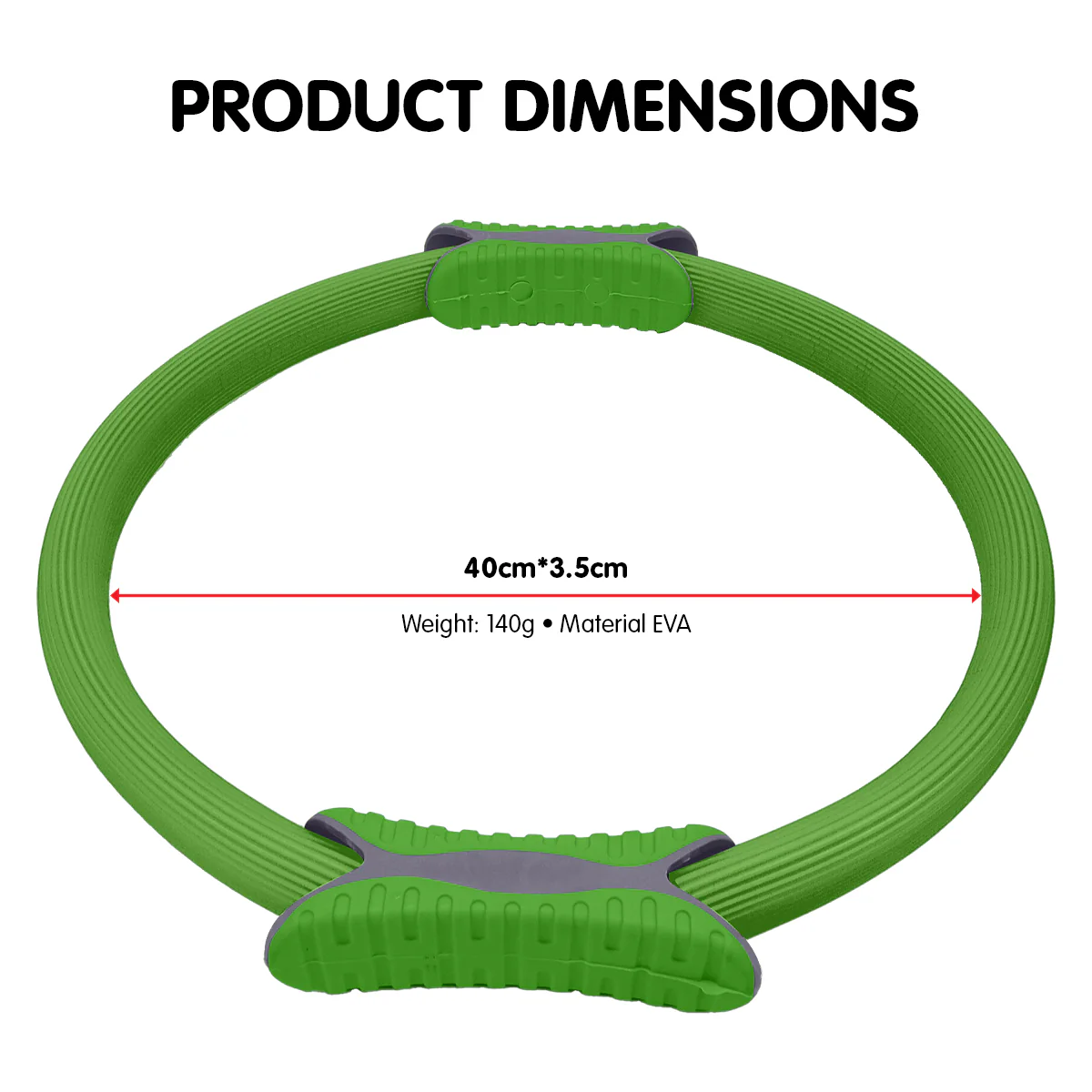 Powertrain Pilates Ring Band Yoga Home Workout Exercise Band - Green - Image 5