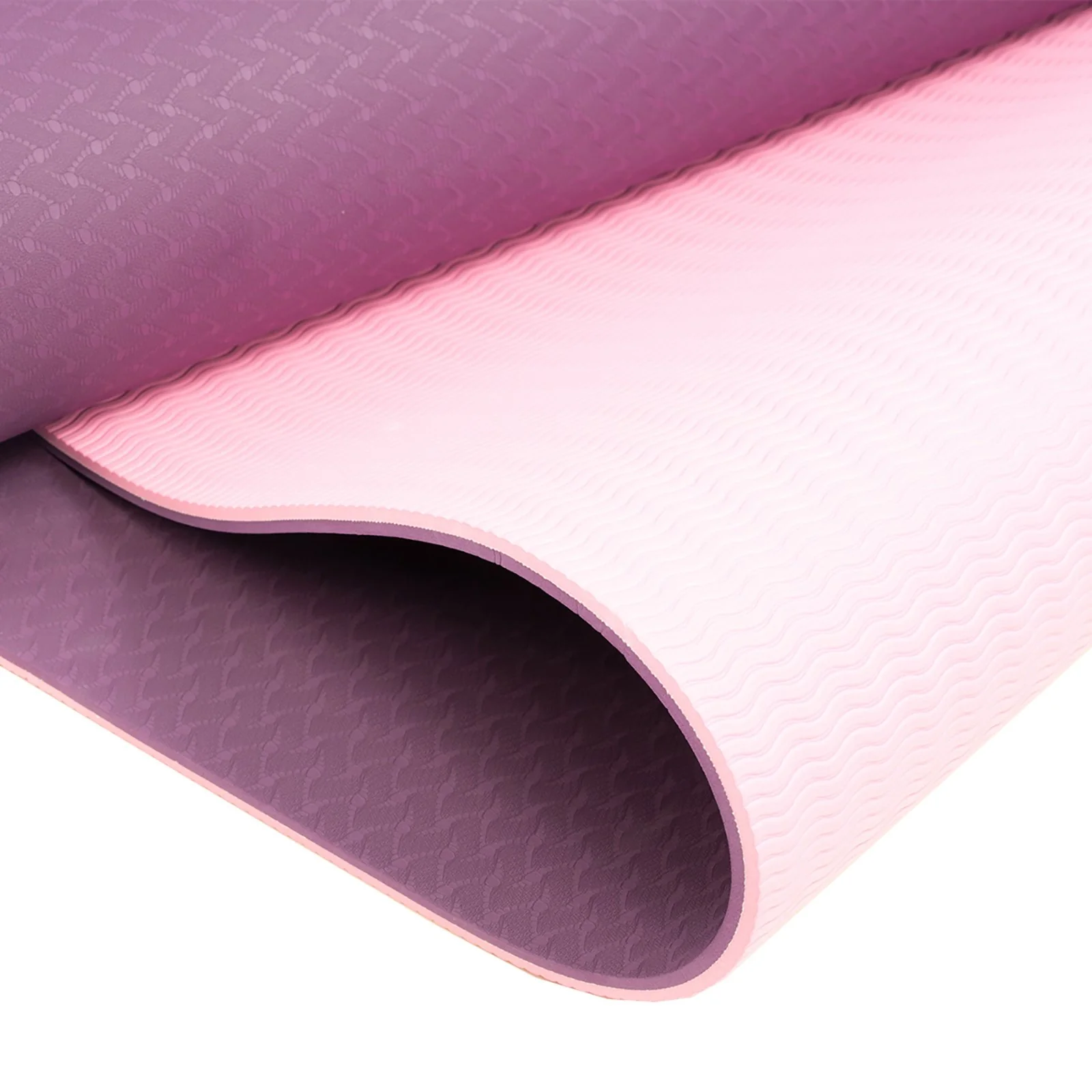 Powertrain TPE Yoga Exercise Mat Home Gym Pilates Fitness 8mm Thick in Dark Purple - Image 2