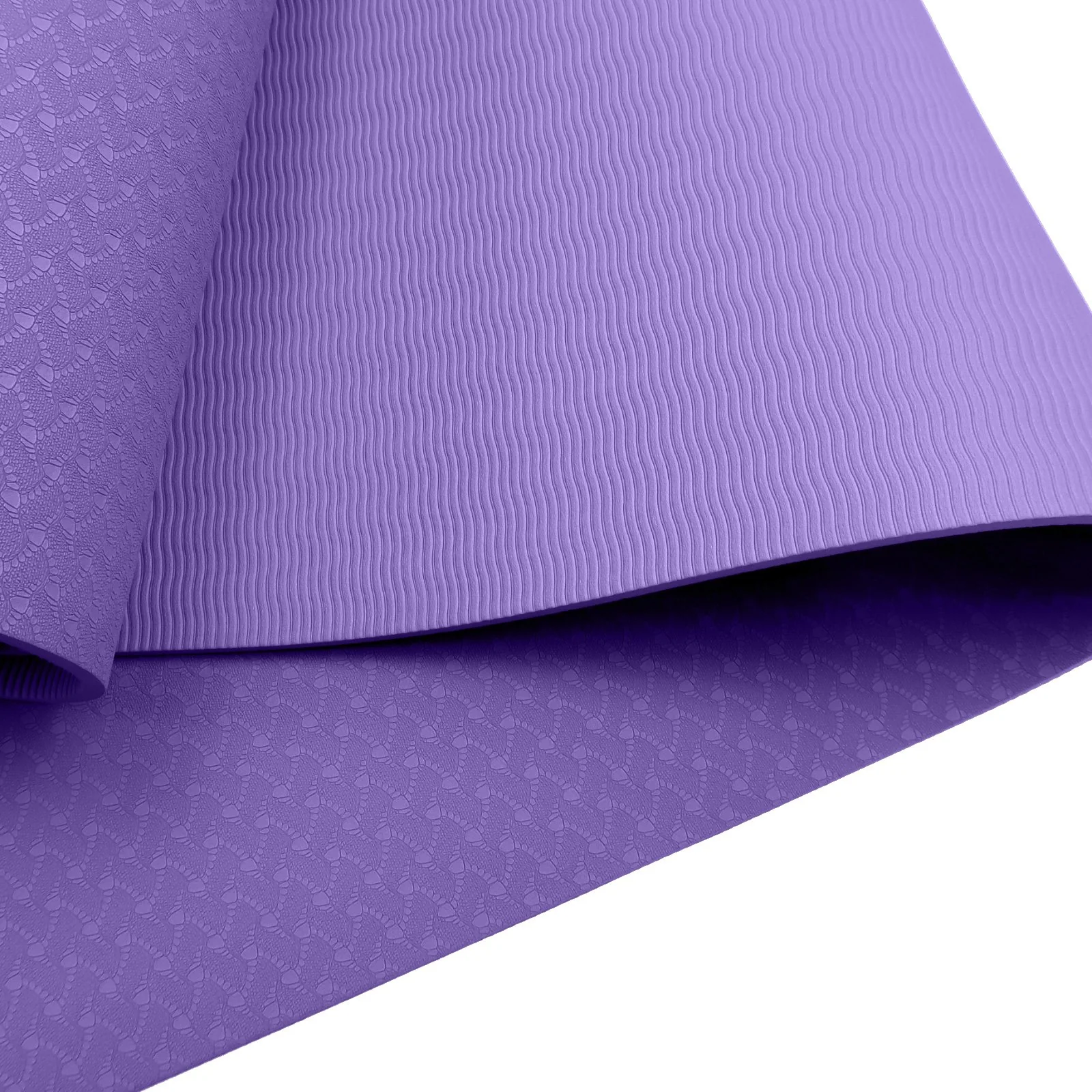 Powertrain TPE Yoga Pilates Exercise Mat 6mm - Lilac - Image 3
