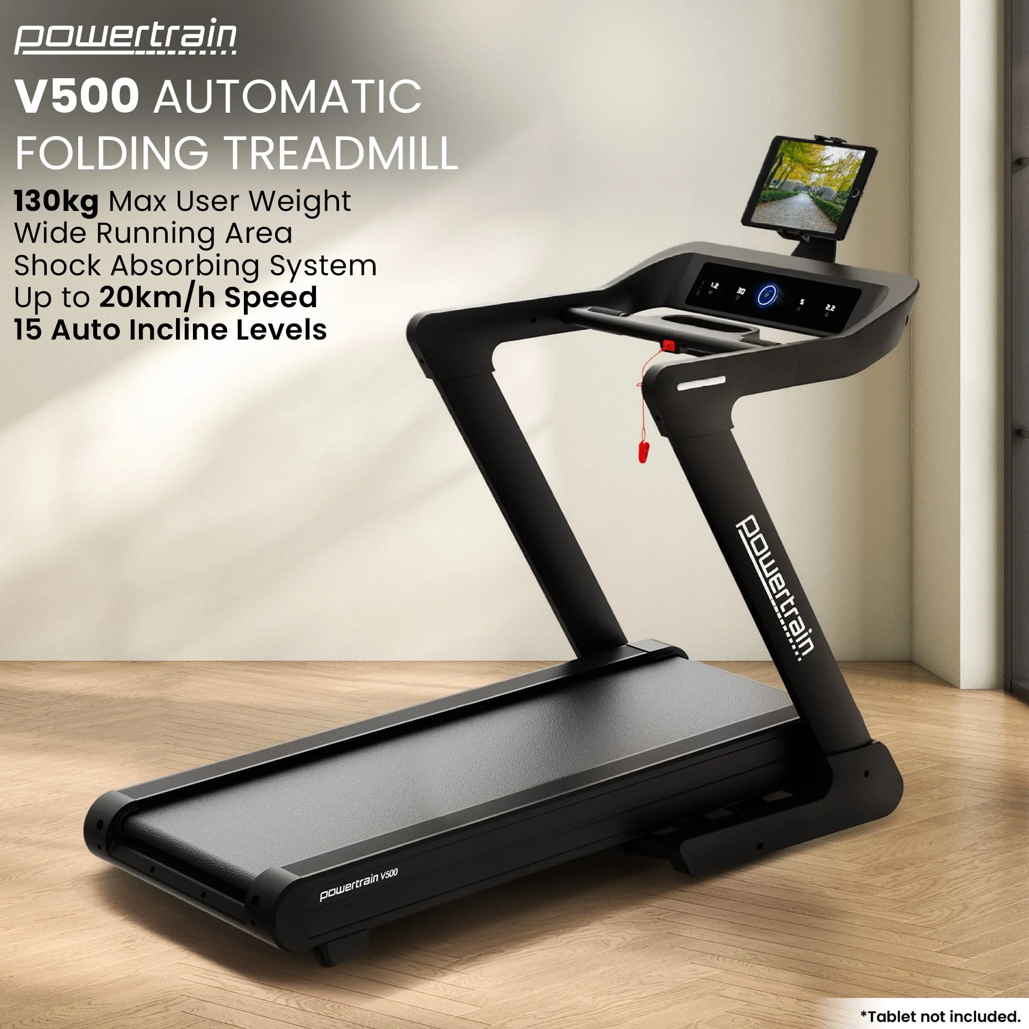 Powertrain V500 3HP Foldable Treadmill - Image 8