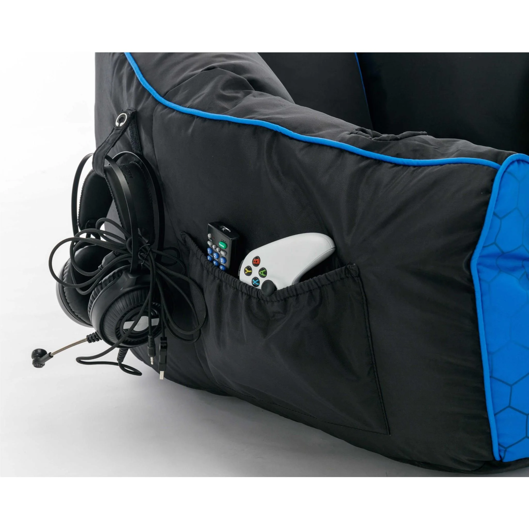 Powerwave Bean Bag Puff Chair (Blue) - Image 4
