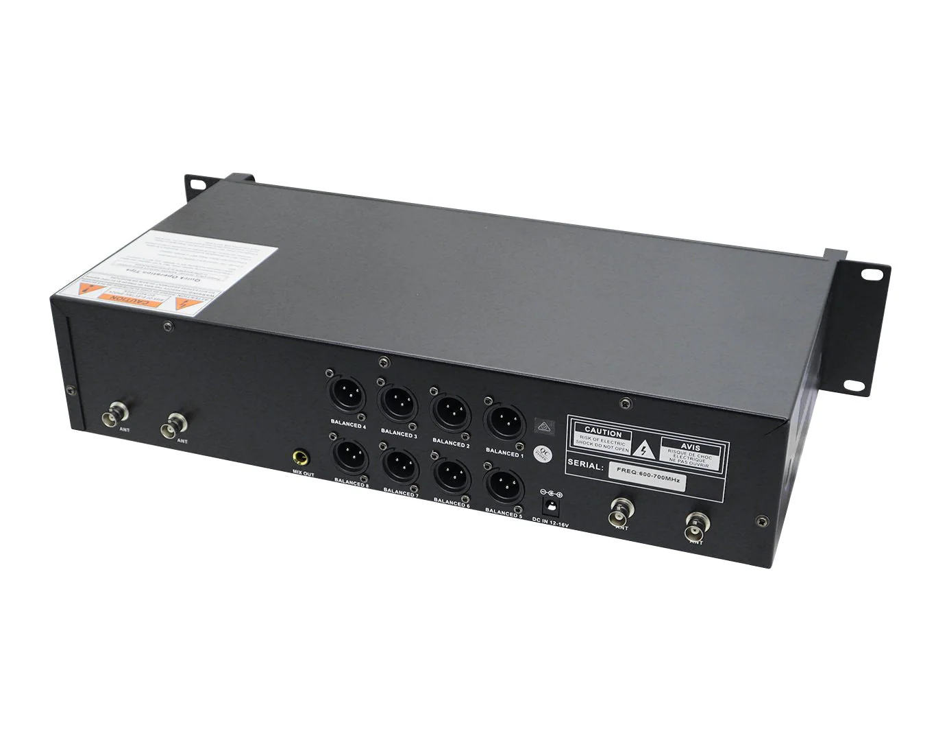 Precision Audio 8 Channel UHF Wireless Microphone System Rack Mount LCD Display - Image 3