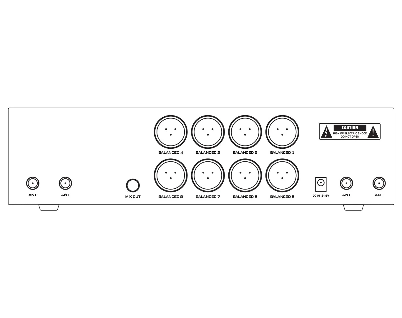Precision Audio 8 Channel UHF Wireless Microphone System Rack Mount LCD Display - Image 8