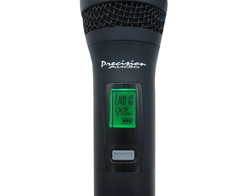 Precision Audio Twin Channel Professional Wireless Microphone System Dual XLR Out - Image 3