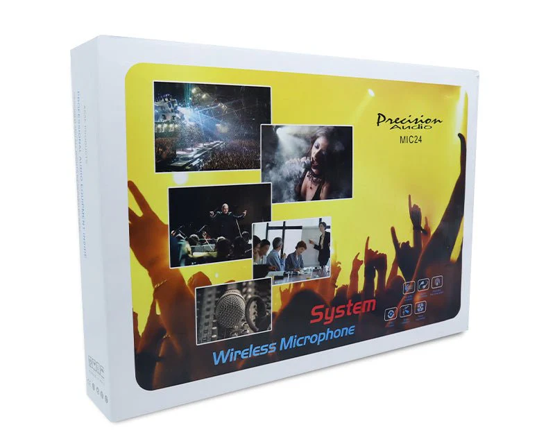 Precision Audio Twin Channel Professional Wireless Microphone System Dual XLR Out - Image 7
