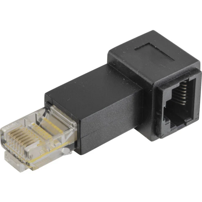 PRO2 Right Angle RJ45 8P8C Adapter Plug to Socket - Image 2