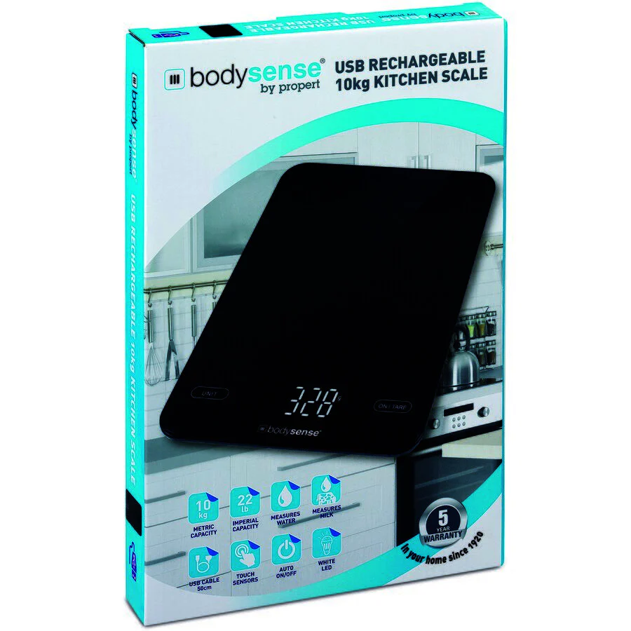 Propert BodySense USB Rechargeable Kitchen Scale - 10kg Capacity - Image 4