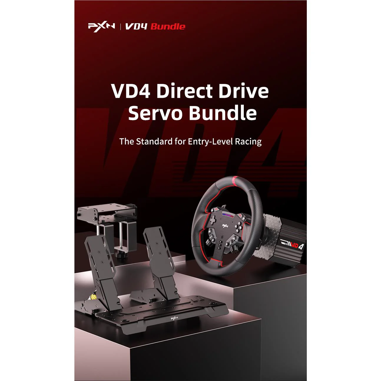 PXN VD4 Direct Drive 4Nm Racing Wheel Bundle for PC - Image 2