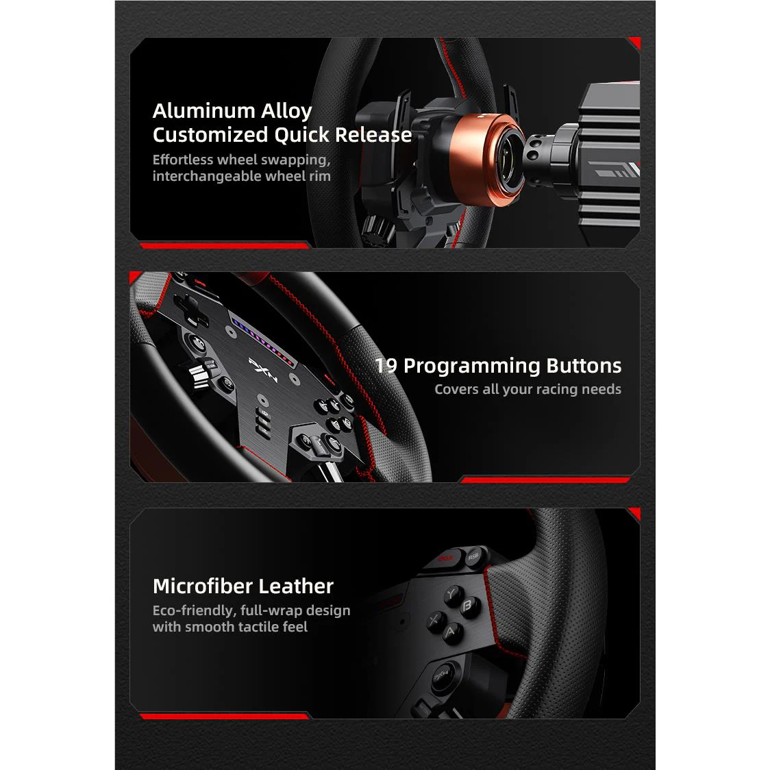 PXN VD6 Direct Drive 6Nm Racing Wheel Bundle for PC - Image 7