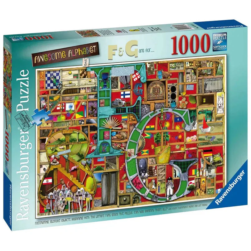 Ravensburger 1000pc Awesome Alphabet F & G Puzzle - Image 2