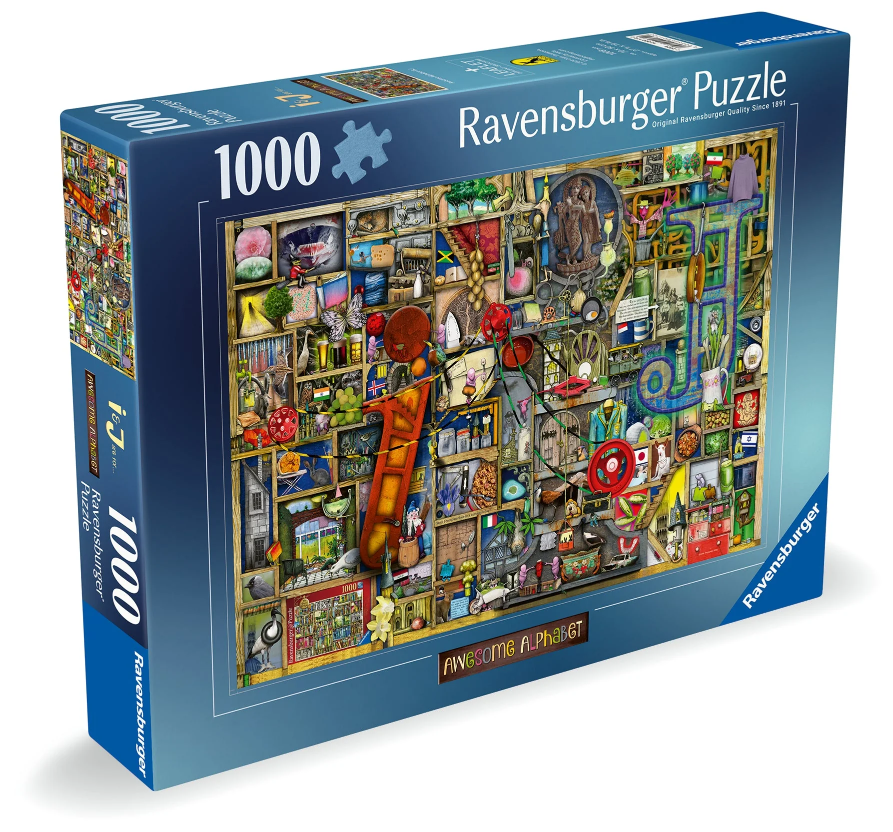 Ravensburger 1000pc Awesome Alphabet I and J Puzzle - Image 3