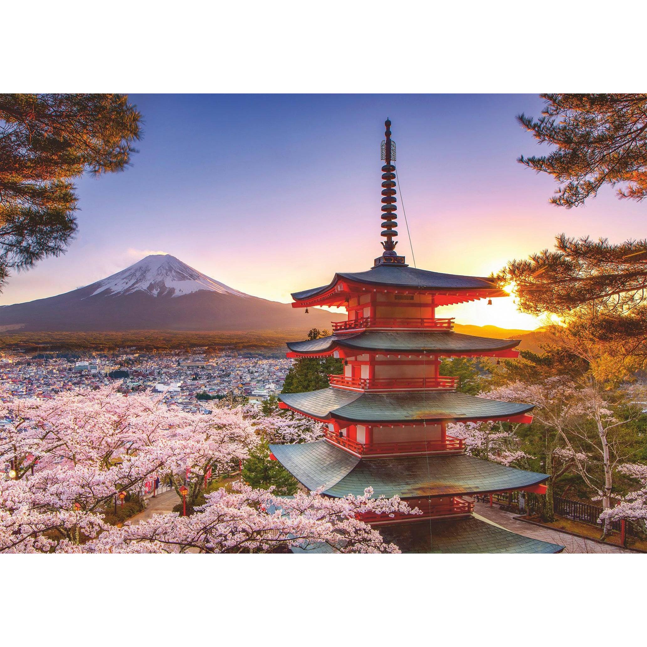 Ravensburger 1000pc Mount Fuji Cherry Blossom View Puzzle - Image 2