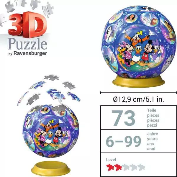Ravensburger 72-Pieces 3D Ball Disney Characters Puzzle - Image 5