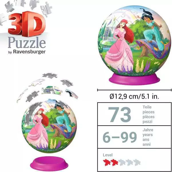 Ravensburger 72-Pieces 3D Ball Disney Princess Puzzle - Image 5