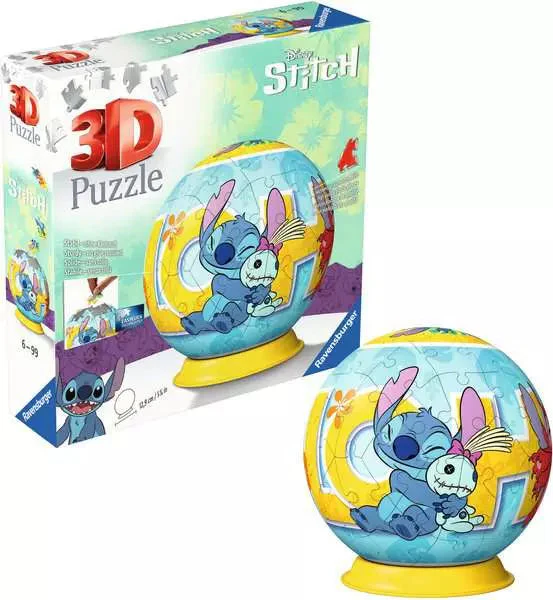 Ravensburger 72-Pieces 3D Ball Disney Stitch Puzzle - Image 3