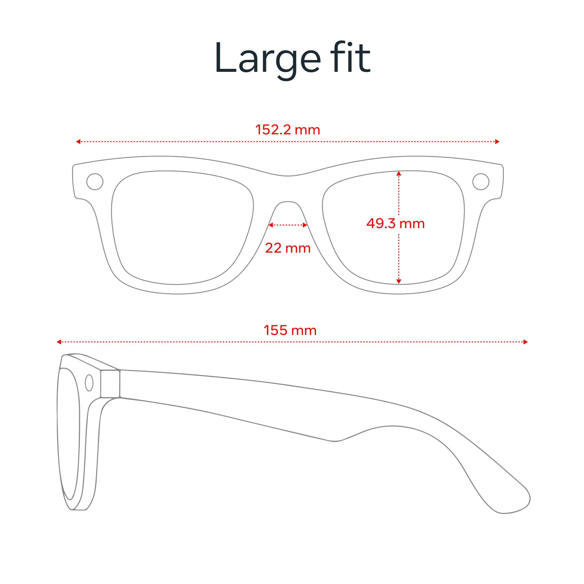 Ray-Ban | Meta Wayfarer Large Gen 2 AI Glasses (Matte Black/Clear) - Image 7