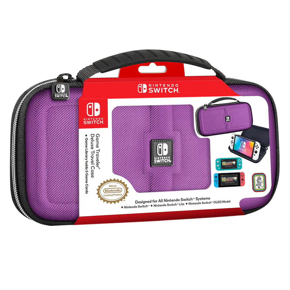 RDS Industries Nintendo Switch Deluxe Travel Case (Neon Violet) - Image 5